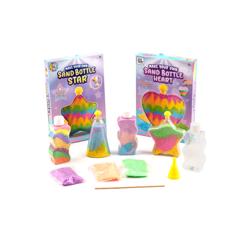 Boya, tebeşir, renkli kum, diy oyuncak